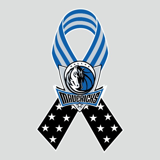 Dallas Mavericks Ribbon American Flag logo iron on paper